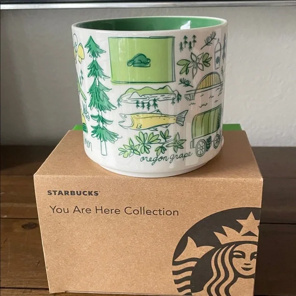 Starbucks Oregon Green Illustrated Mug - Picture 3 of 4